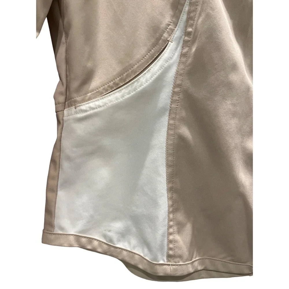 Nike Windbreaker Jacket Youth Large 12-14 Beige Active Tennis Golf Lightweight